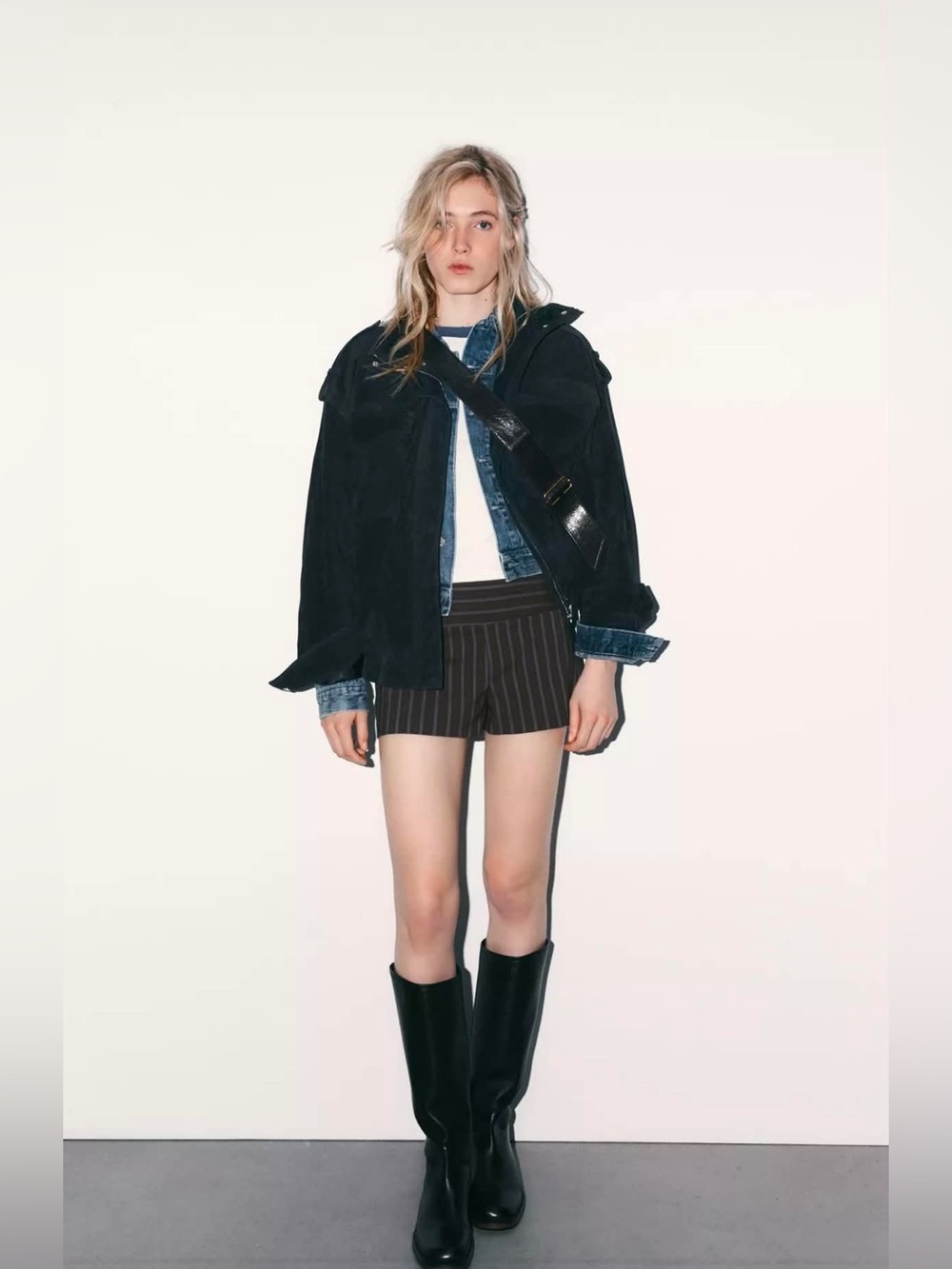Zara 100% Suede Leather Pocket Jacket